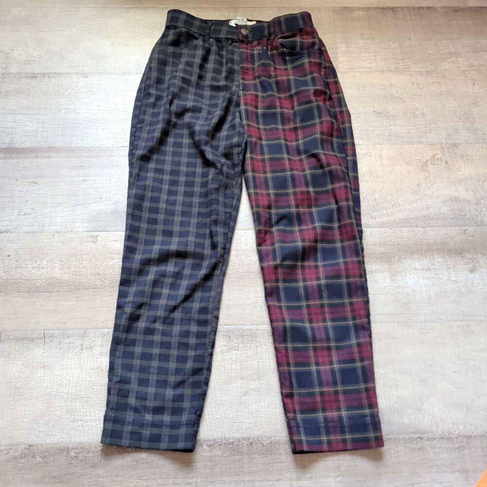 Hollister Pants Women Size S Plaid Skinny Ultra High Rise Work